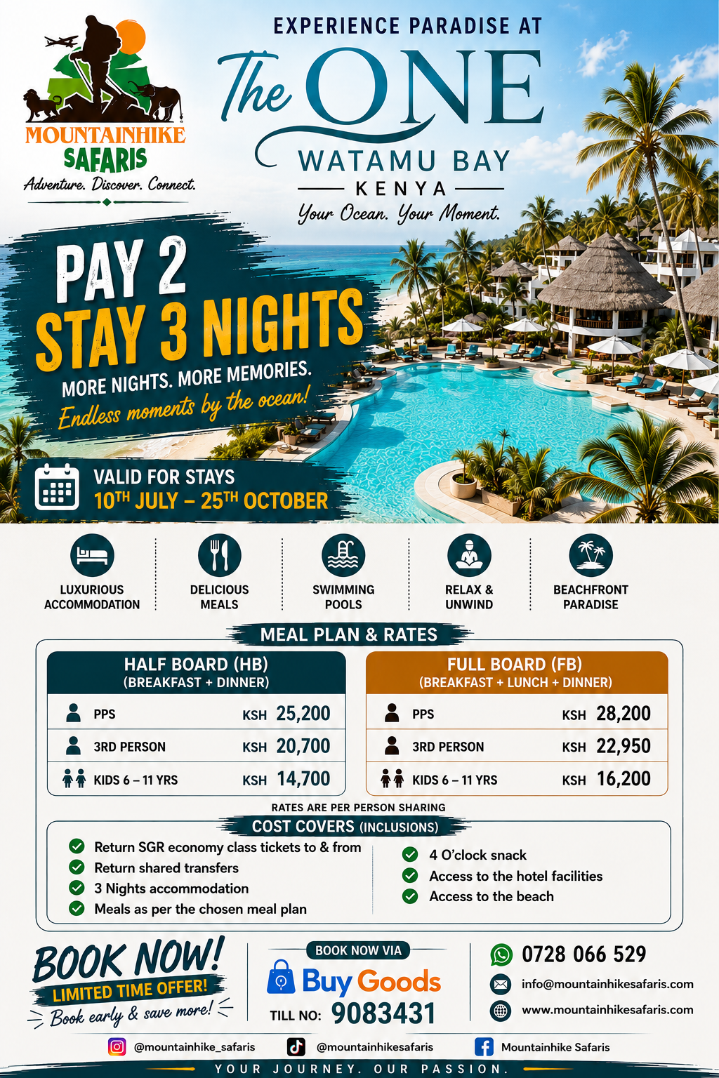 The One Pay 2 Stay 3 Nights Offer